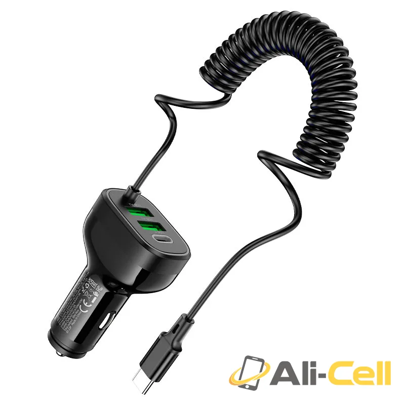 Car charger “NZ11A Guide” PD30W with cable (Nz11a Ltn Black, Built In Lightning Wire) — 5