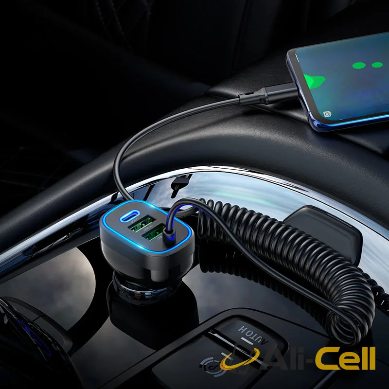 Car charger “NZ11A Guide” PD30W with cable (Nz11a Ltn Black, Built In Lightning Wire) — 8
