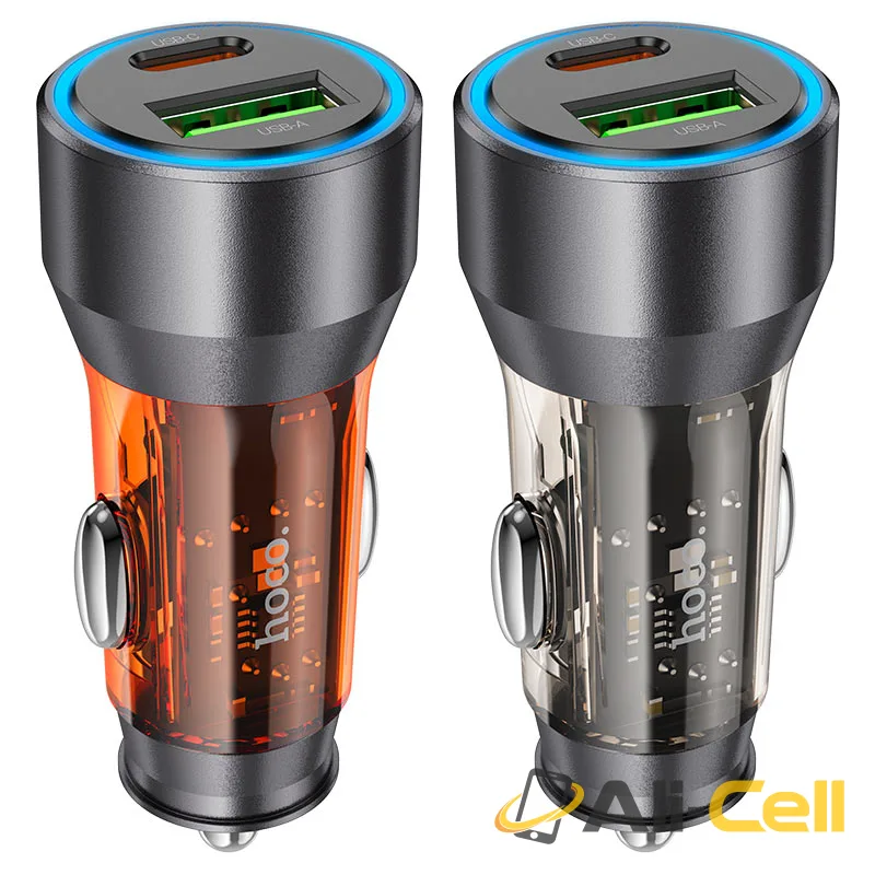 Car charger “NZ12A Action” 43W cable set (Nz12a Set Tc Ltn Transparent Black, Set With Type C To Lightning Cable) — 6