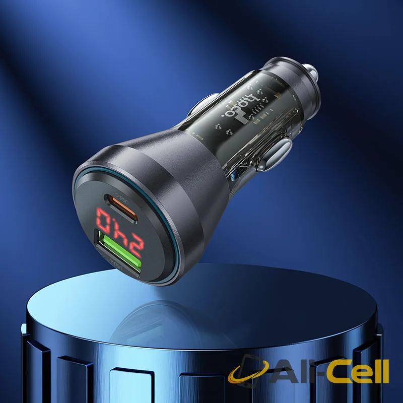 Car charger “NZ12B Unimpeded” 48W cable set (Nz12b Set Tc Tc Transparent Black, Set With Type C To Type C Cable) — 7