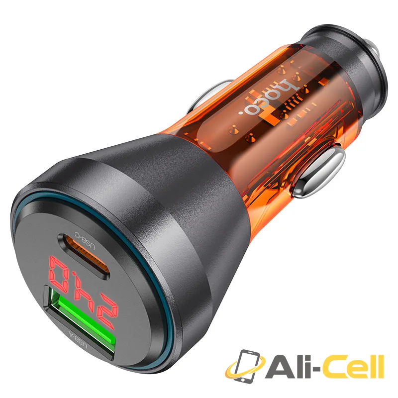 Car charger “NZ12B Unimpeded” 48W cable set (Nz12b Transparent Orange, Single)