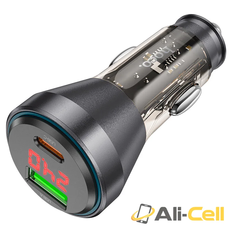 Car charger “NZ12B Unimpeded” 48W cable set (Nz12b Transparent Black, Single)