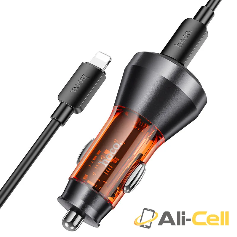 Car charger “NZ12C Graceful” 60W cable set (Nz12c Transparent Black, Single) — 4