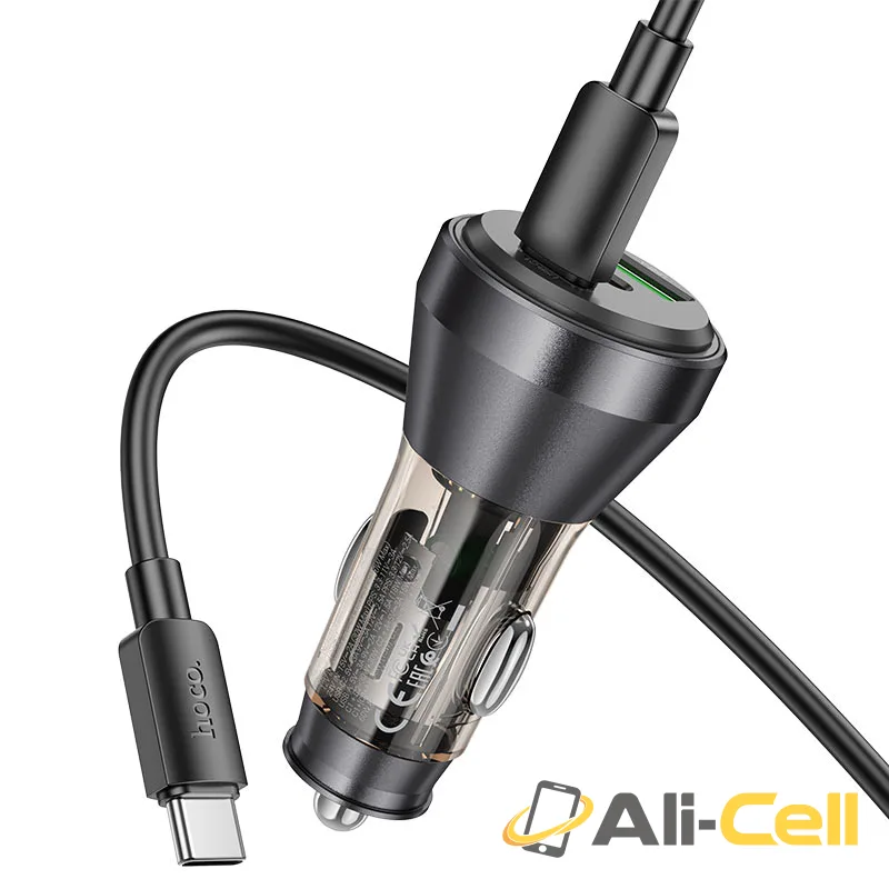 Car charger “NZ12D Lucky” 60W cable set (Nz12d Transparent Orange, Single) — 5