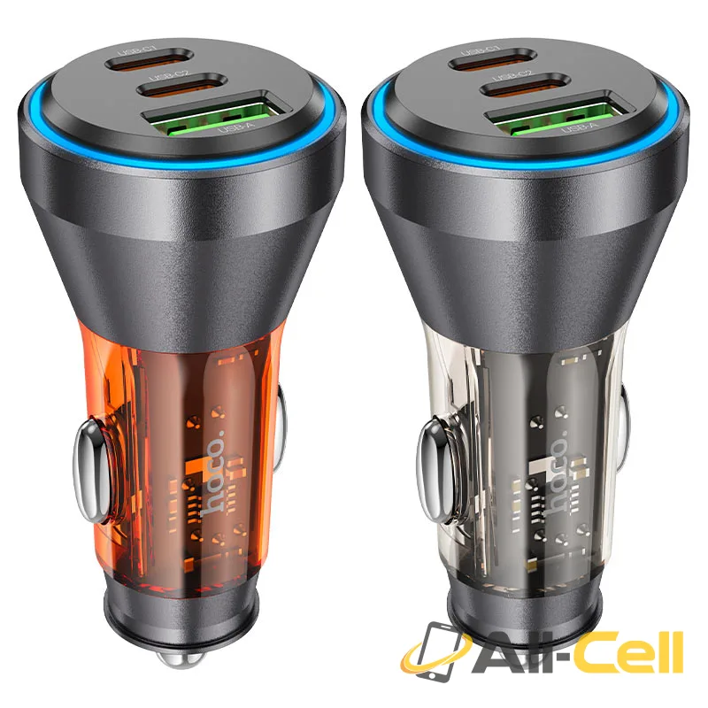 Car charger “NZ12D Lucky” 60W cable set (Nz12d Transparent Orange, Single) — 6