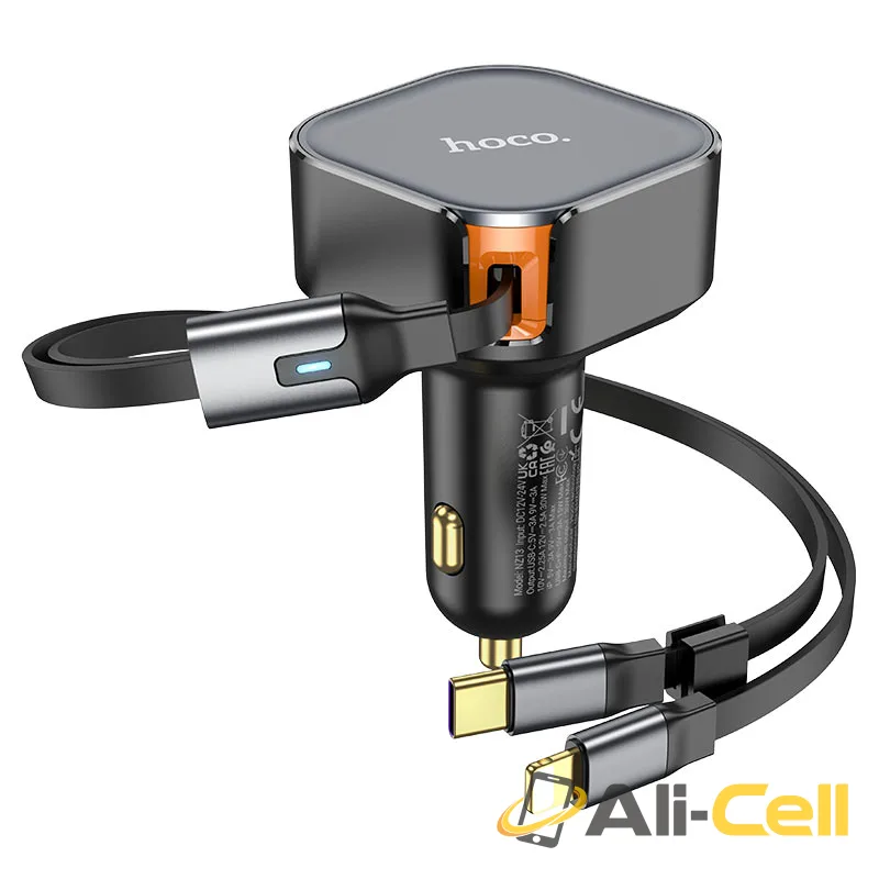 Car charger “NZ13 Clever” PD30W with cable (Nz13 Black) — 2