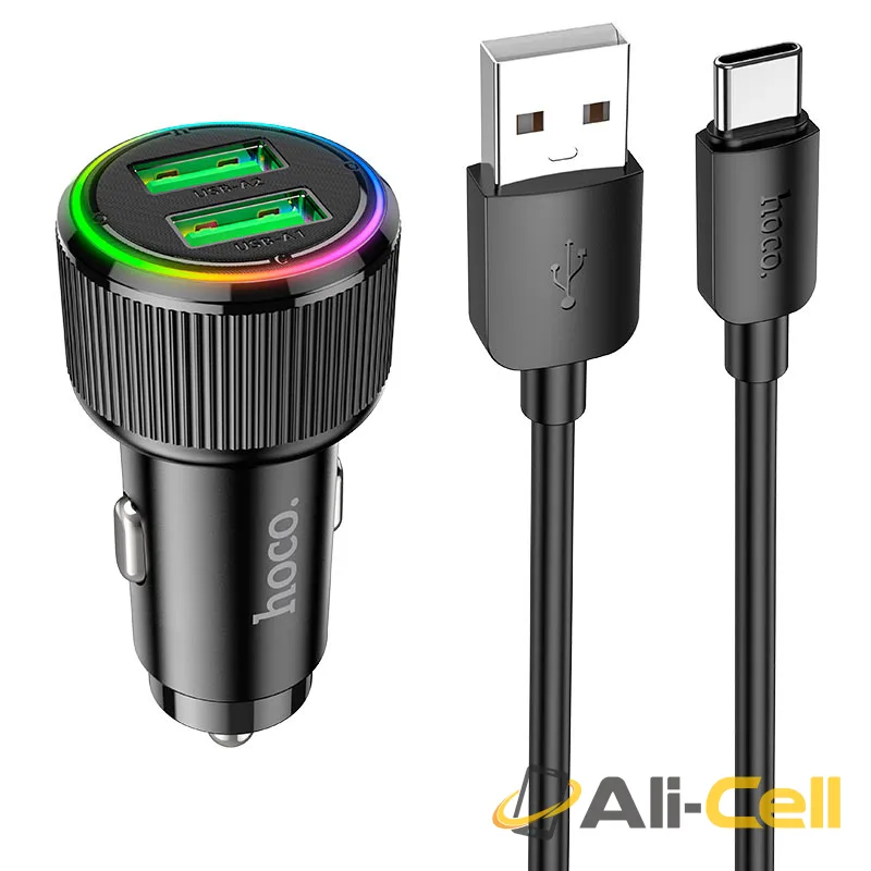 Car charger “NZ14 Guerrero” 36W cable set (Nz14 Set Usb Tc Black, Set With Type C Cable)