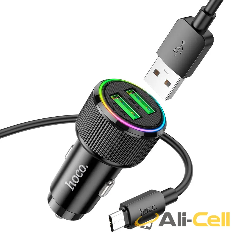 Car charger “NZ14 Guerrero” 36W cable set (Nz14 Set Usb Musb Black, Set With Micro Usb Cable) — 4