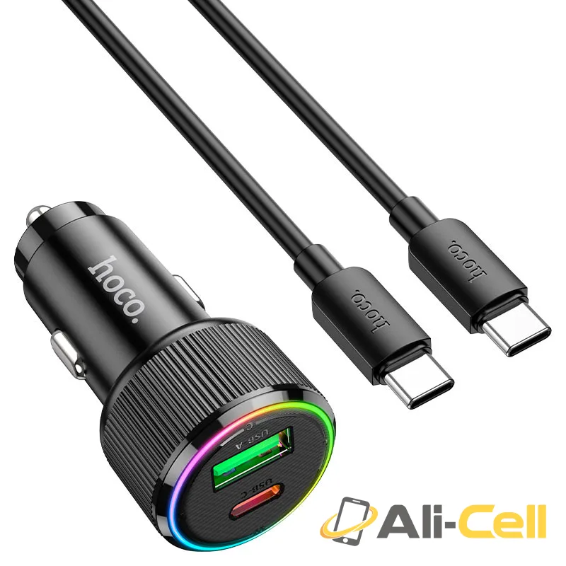 Car charger “NZ14A Guerrero” 38W cable set (Nz14a Set Tc Ltn Black, Set With Type C To Lightning Cable) — 3