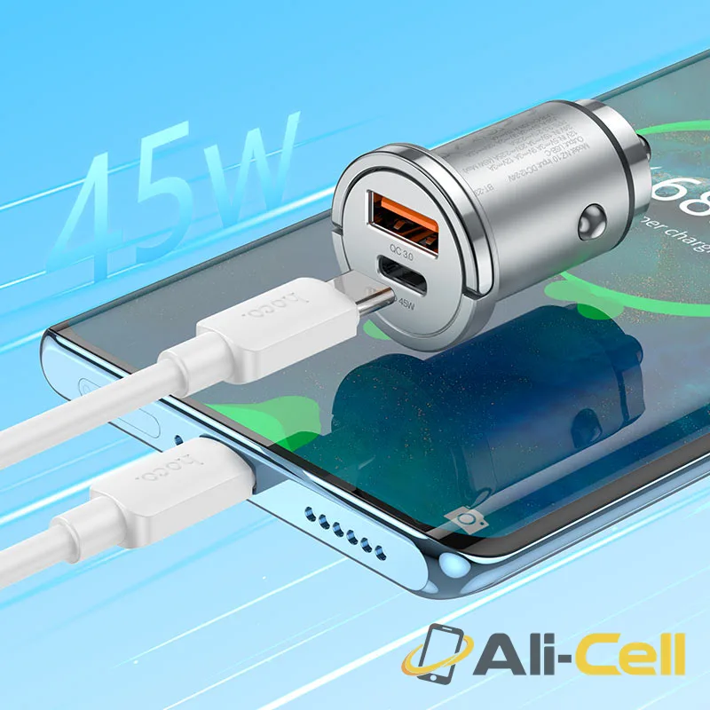 Car charger “NZ10 Handy” 45W cable set (Nz10 Set Tc Tc Silver, Set With Type C To Type C Cable) — 8