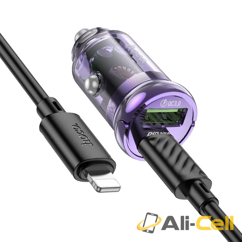 Car charger “Z53A Vision” 30W cable set (Z53a Set Tc Tc Transparent Black, Set With Type C To Type C Cable) — 4