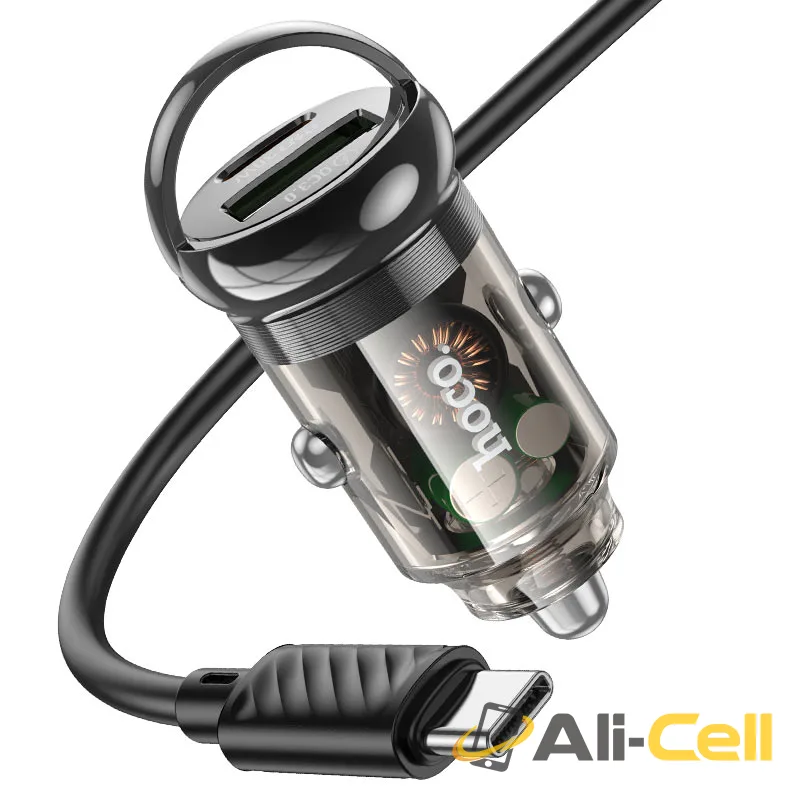 Car charger “Z53A Vision” 30W cable set (Z53a Set Tc Ltn Transparent Purple, Set With Type C To Lightning Cable) — 3