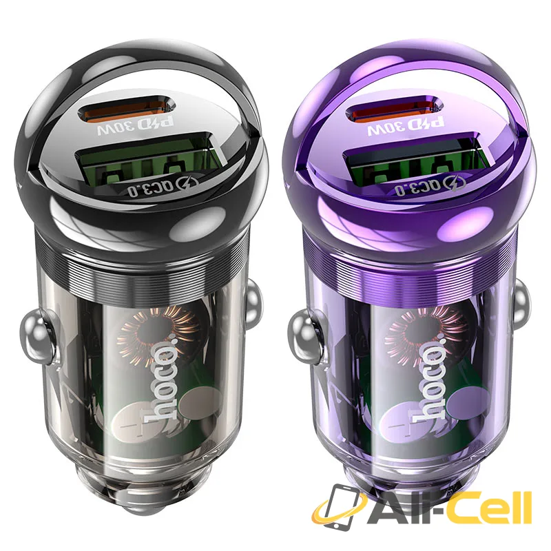 Car charger “Z53A Vision” 30W cable set (Z53a Transparent Purple, Single) — 6