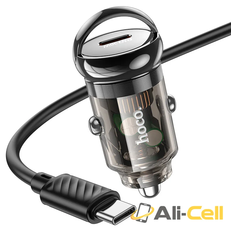 Car charger “Z53 Sight” 30W cable set (Z53 Set Tc Tc Transparent Purple, Set With Type C To Type C Cable) — 3