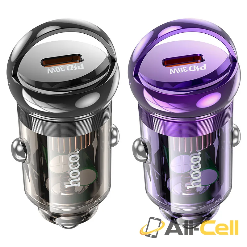 Car charger “Z53 Sight” 30W cable set (Z53 Set Tc Tc Transparent Purple, Set With Type C To Type C Cable) — 6
