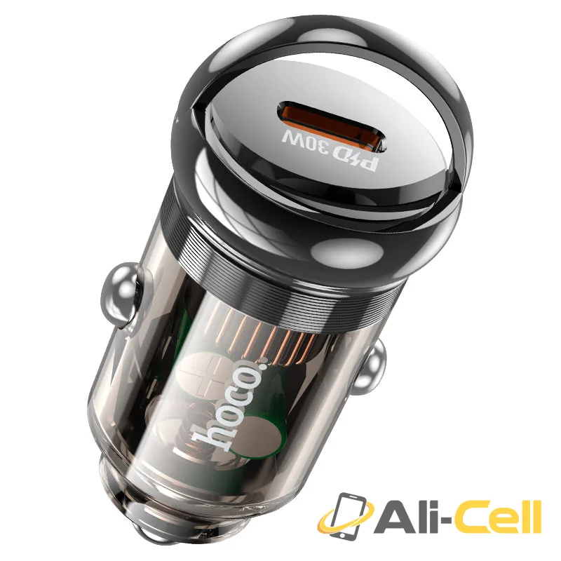 Car charger “Z53 Sight” 30W cable set (Z53 Transparent Black, Single) — 2