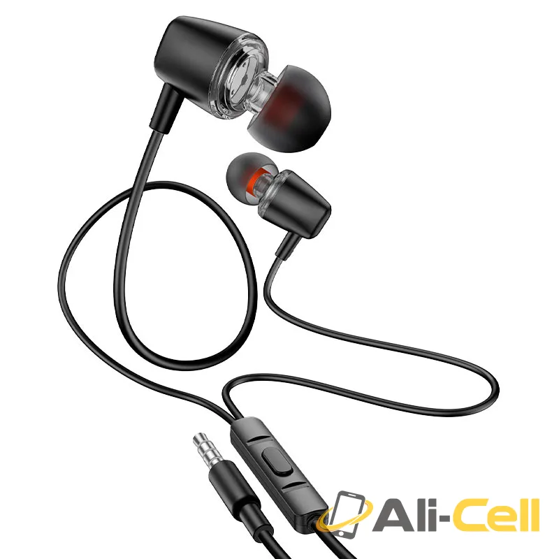 Wired earphones 3.5mm “M107 Discoverer” with mic (M107 Black)