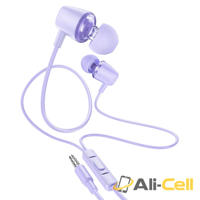 Wired earphones 3.5mm “M107 Discoverer” with mic (M107 Purple)