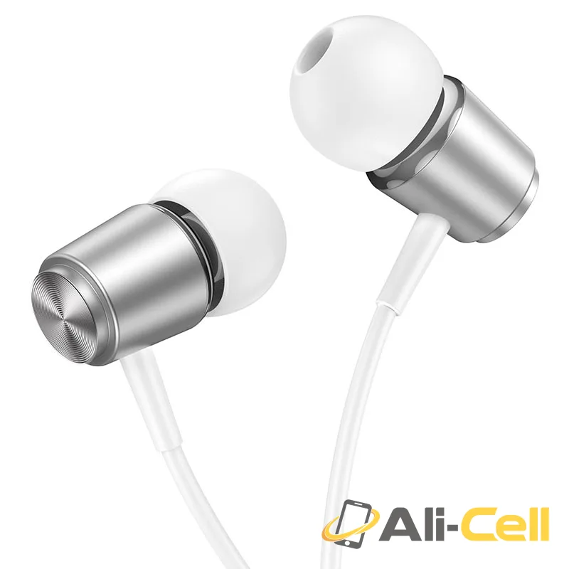 Wired earphones 3.5mm “M108 Spring” with mic (M108 Silver)