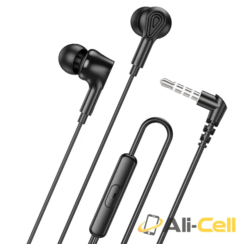 Wired earphones 3.5mm “M102 Ingenious” with mic (M102 Black) — 2