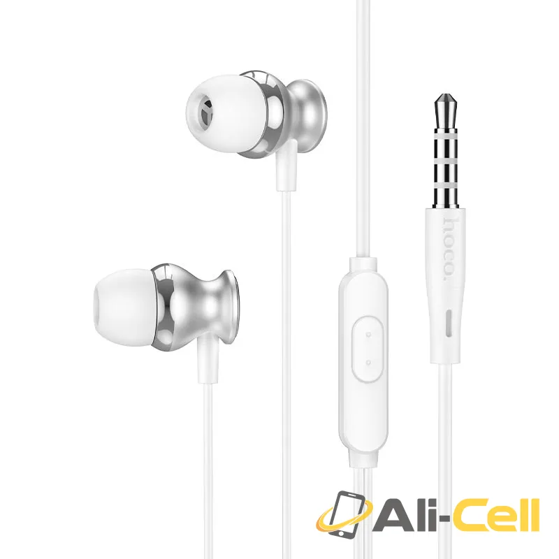Wired earphones 3.5mm “M106 Fountain” with mic (M106 Silver)