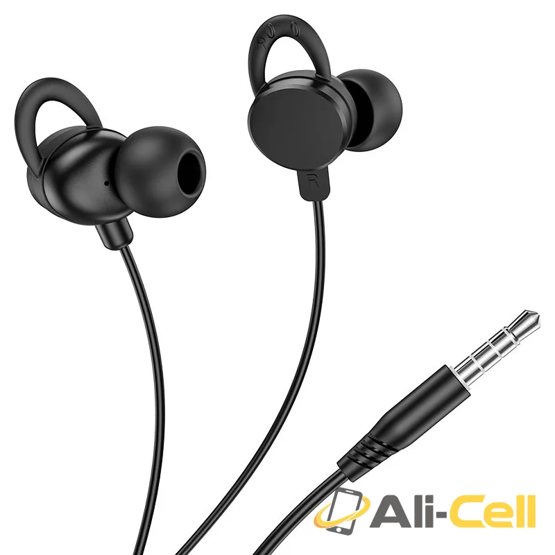 Wired earphones 3.5mm “M103 Rhyme” with mic (M103 Black) — 3