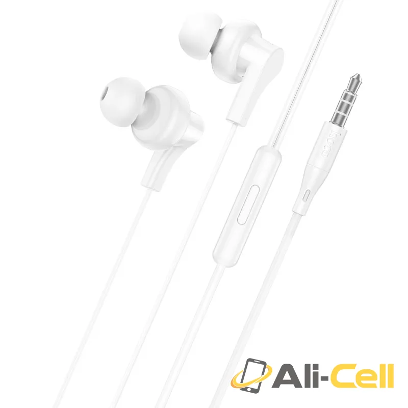Wired earphones 3.5mm “M114 Jia” with mic (M114 White) — 2