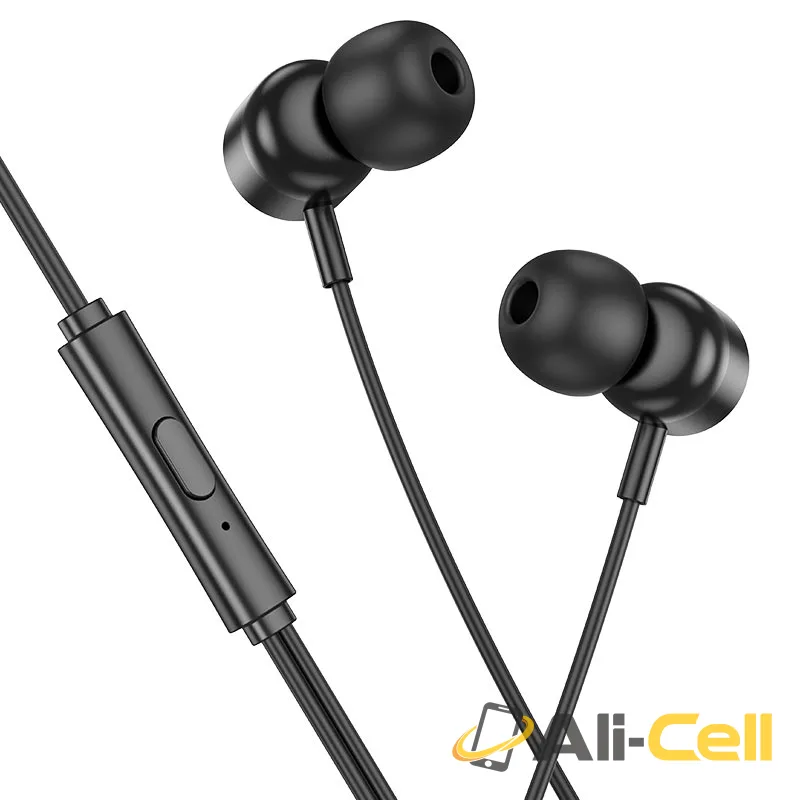 Wired earphones Type-C “M122 Power” with mic (M122 Tc Black)
