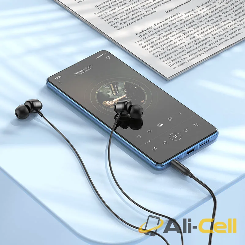 Wired earphones 3.5mm “M122 Power” with mic (M122 Black) — 7