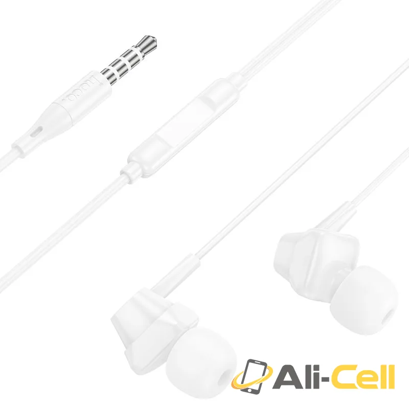 Wired earphones 3.5mm “M113 Landy” with mic (M113 White) — 3