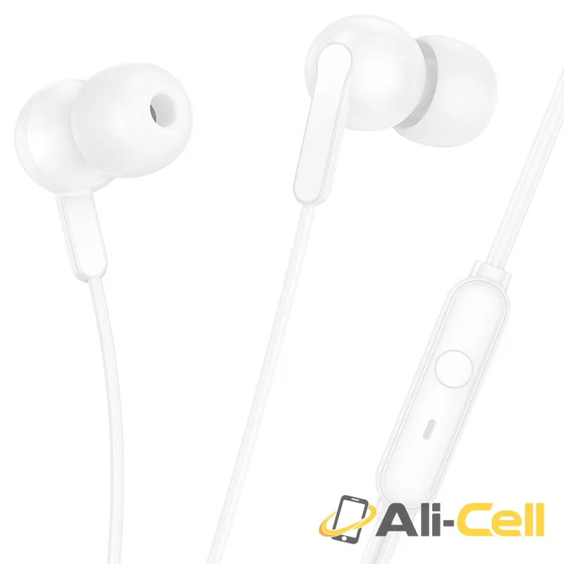 Wired earphones 3.5mm “M124 Wide” with mic (M124 White)