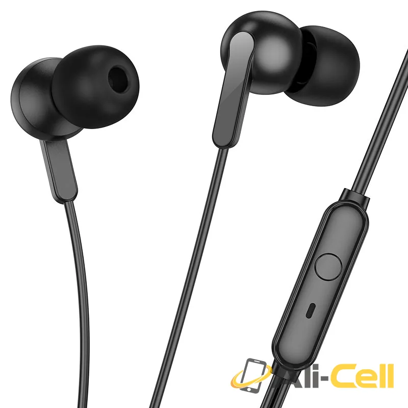 Wired earphones 3.5mm “M124 Wide” with mic (M124 Black)
