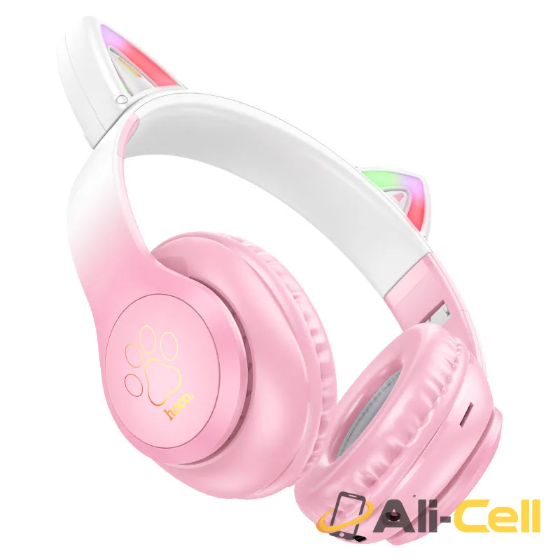 Headphones “W42 Cat Ears” wireless wired (W42 Cherry Blossom)