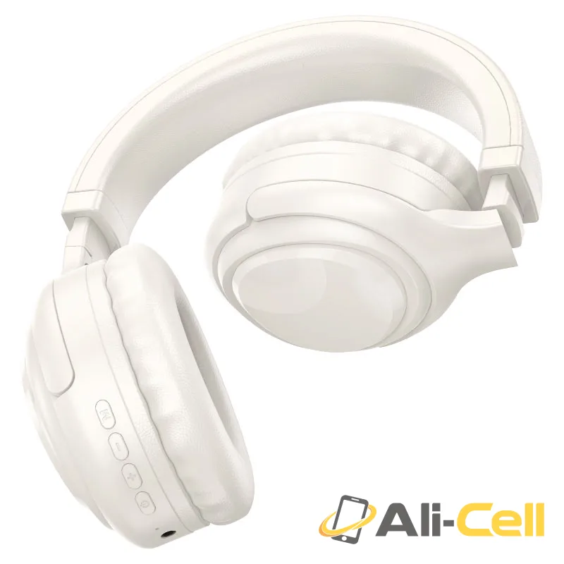 Headphones “W48 Focus” wireless wired (W48 Milky White) — 3