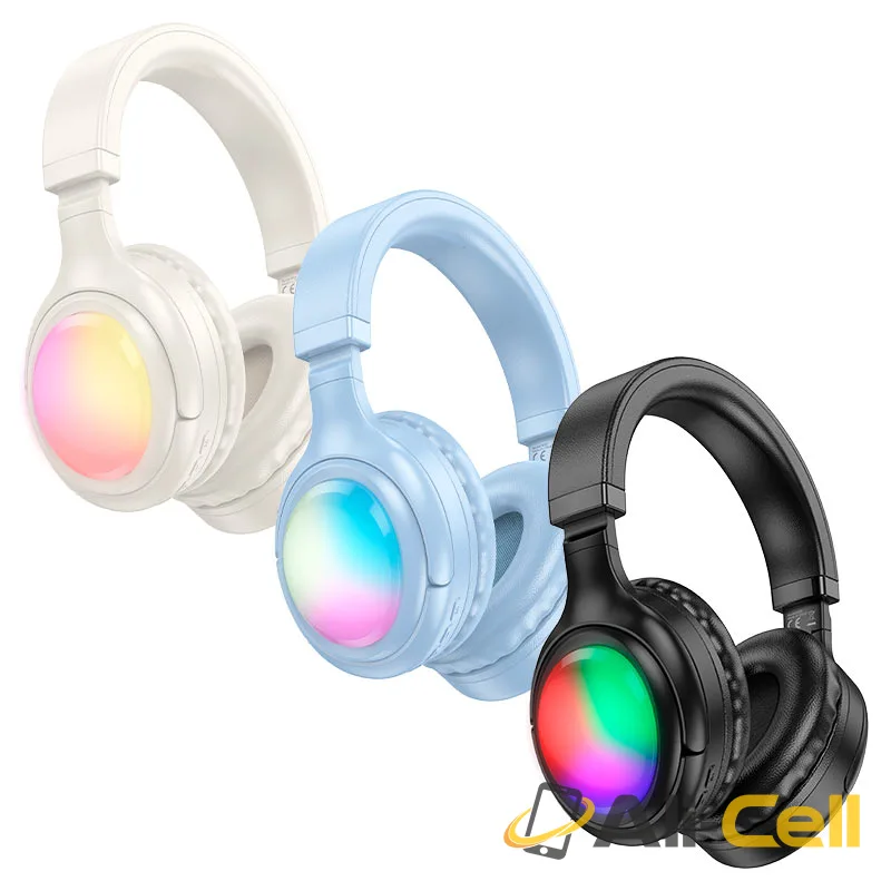 Headphones “W48 Focus” wireless wired (W48 Milky White) — 6