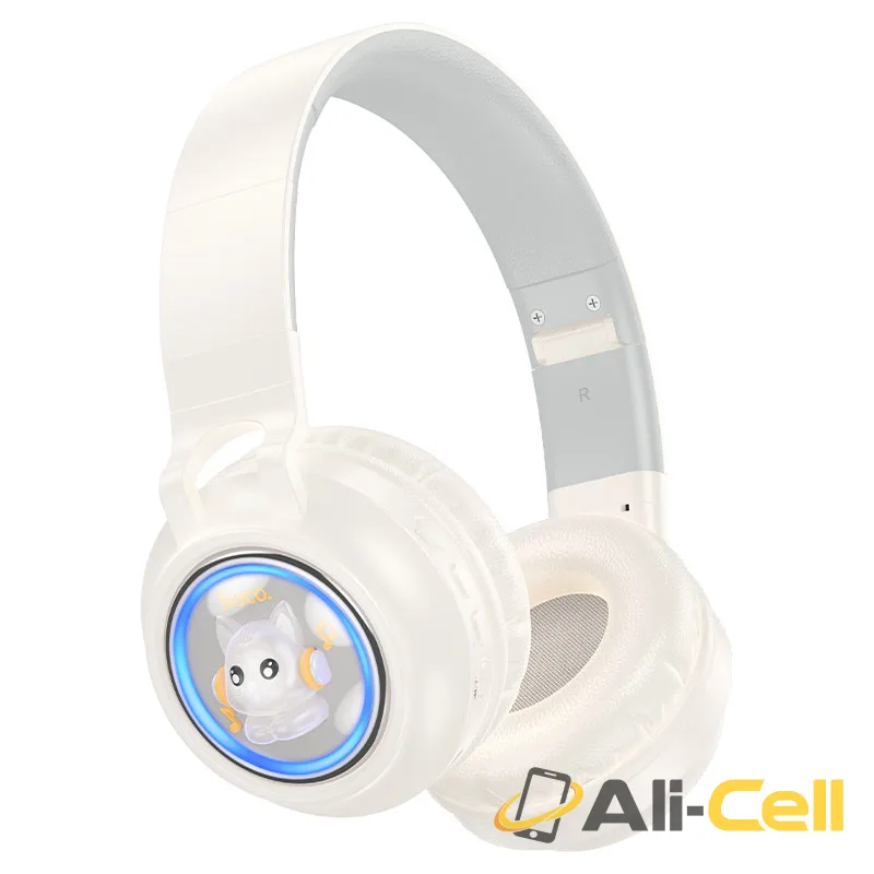 Headphones “W50 Cute fun” wireless wired (W50 Milky White)