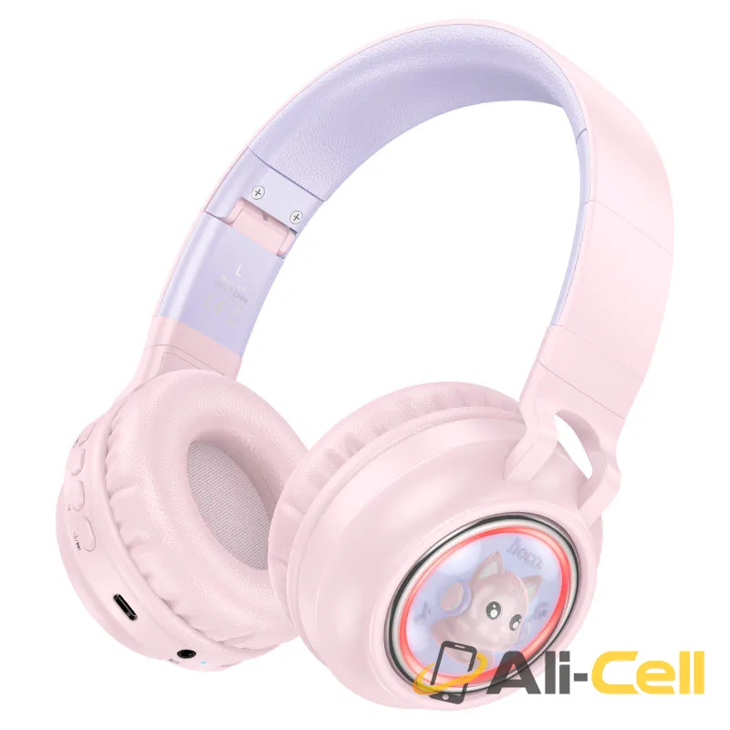 Headphones “W50 Cute fun” wireless wired (W50 Milky White) — 2
