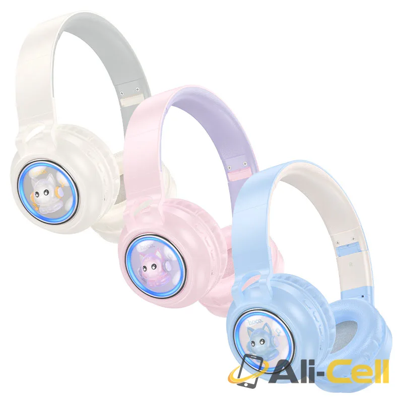 Headphones “W50 Cute fun” wireless wired (W50 Blue) — 6