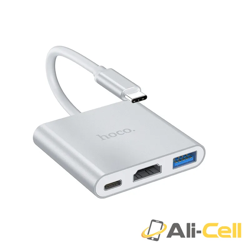 Type-C hub “HB14 Easy use” USB3.0+HDTV+PD (Hb14 Silver) — 4
