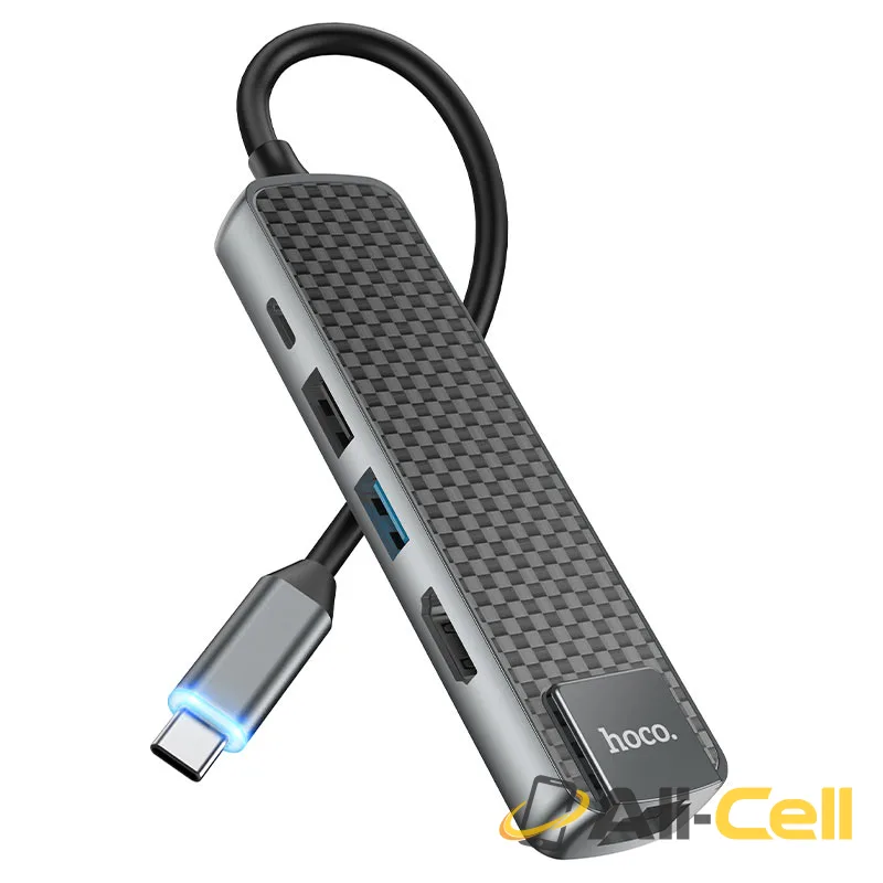 Type-C hub “HB23 Easy view” HDTV + USB3.0 + USB2.0 + RJ45 + PD (Hb23 Metal Gray)