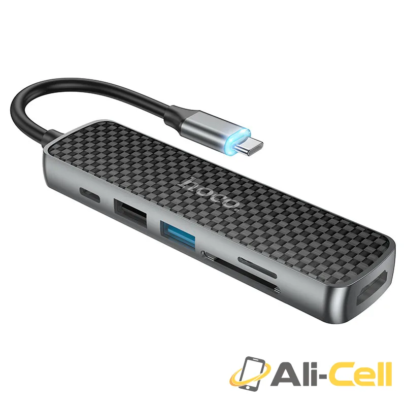 Type-C hub “HB24 Easy display” HDTV + USB3.0 + USB2.0 + SD + TF + PD (Hb24 Metal Gray) — 3