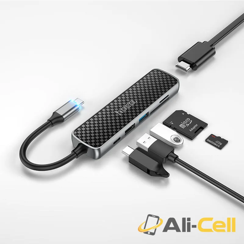 Type-C hub “HB24 Easy display” HDTV + USB3.0 + USB2.0 + SD + TF + PD (Hb24 Metal Gray) — 4