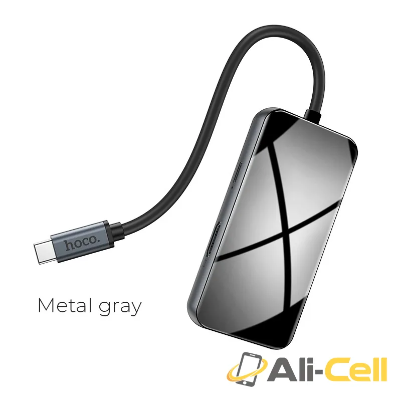 Type-C hub “HB16 Easy expand” USB3.0*3 + HDTV + PD + RJ45 (Hb16 Metal Gray)