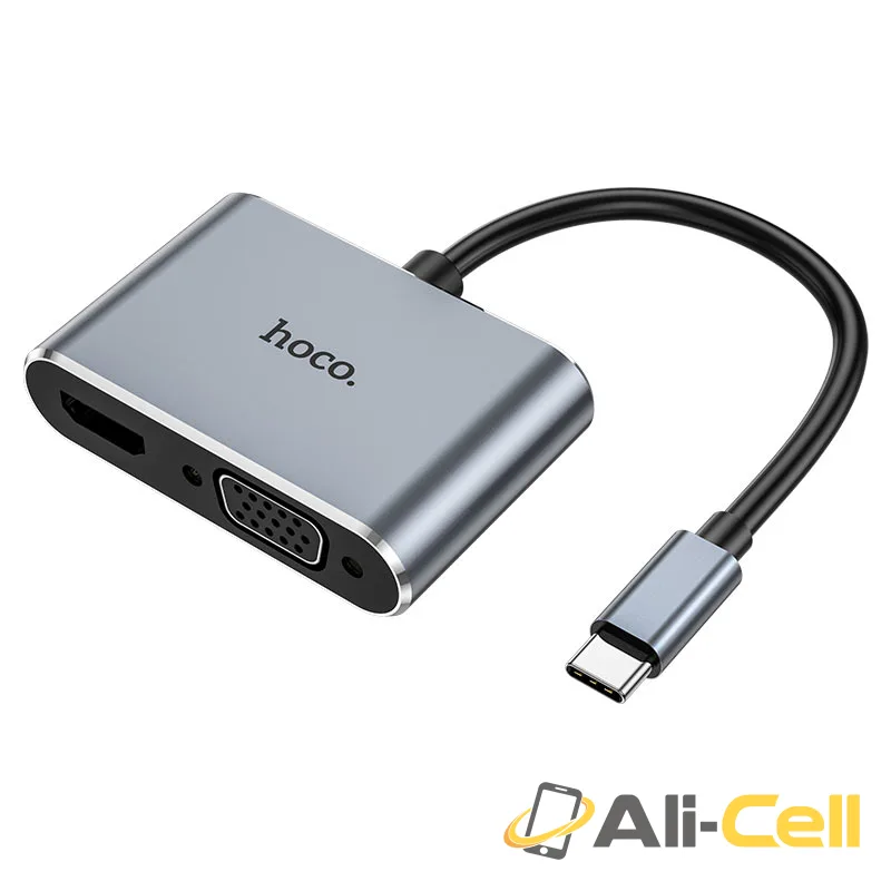 Converter “HB30 Eco” Type-C to HDTV + VGA + USB3.0 + PD (Hb30 Metal Gray)
