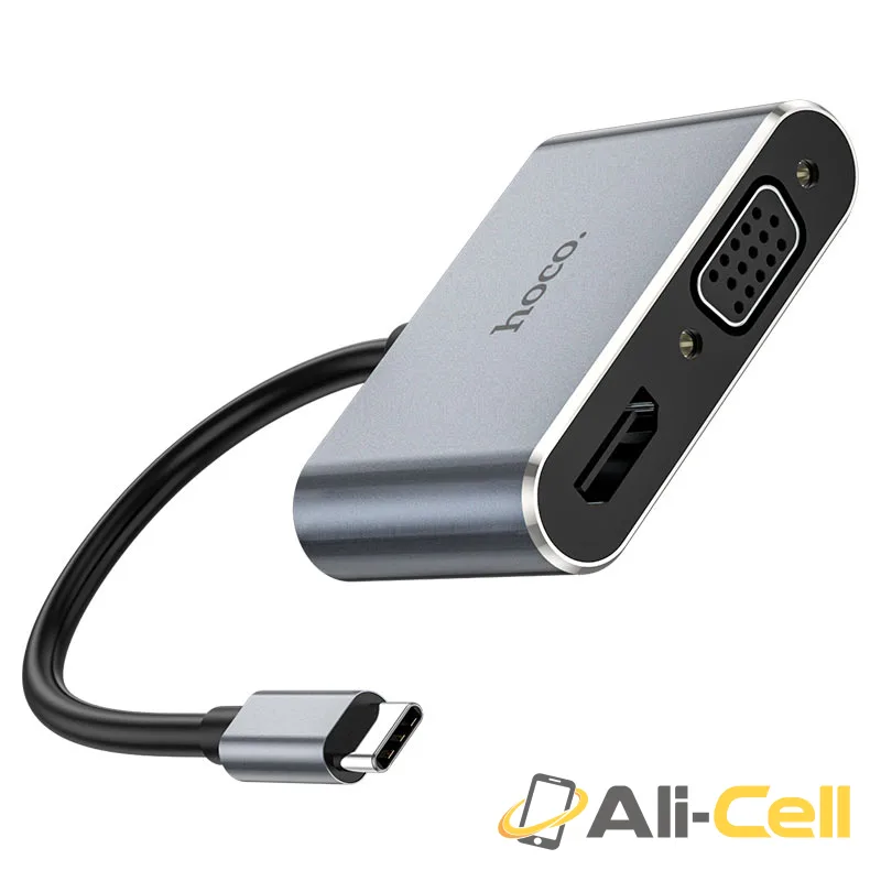Converter “HB30 Eco” Type-C to HDTV + VGA + USB3.0 + PD (Hb30 Metal Gray) — 4