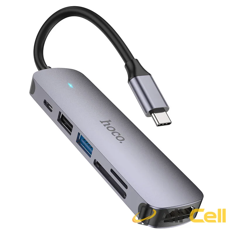 Type-C hub “HB28” HDTV + PD + USB3.0 + USB2.0 + SD + TF (Hb28 Metal Gray) — 2