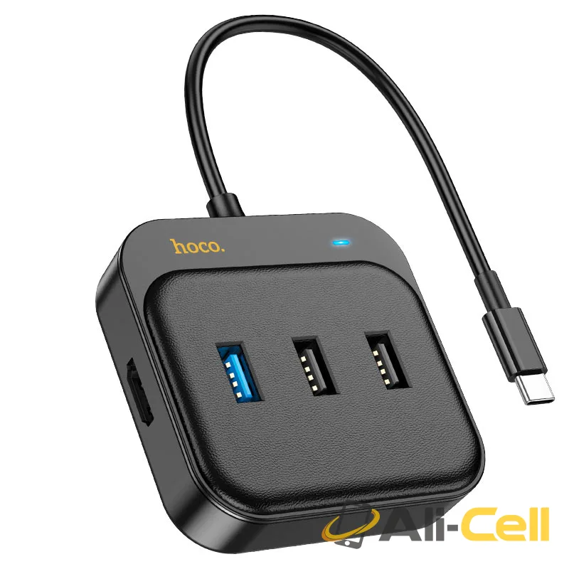 Type-C hub “HB36 Easy link” HDTV + USB-A3.0 + 2 × USB-A2.0 + Type-C (Hb36 Black)