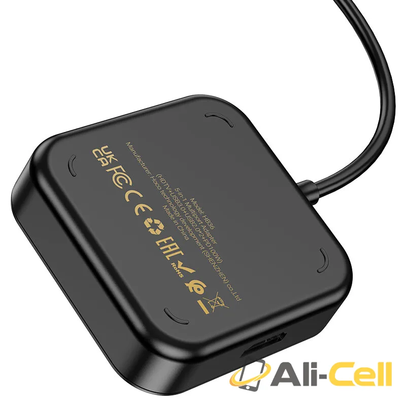Type-C hub “HB36 Easy link” HDTV + USB-A3.0 + 2 × USB-A2.0 + Type-C (Hb36 Black) — 5