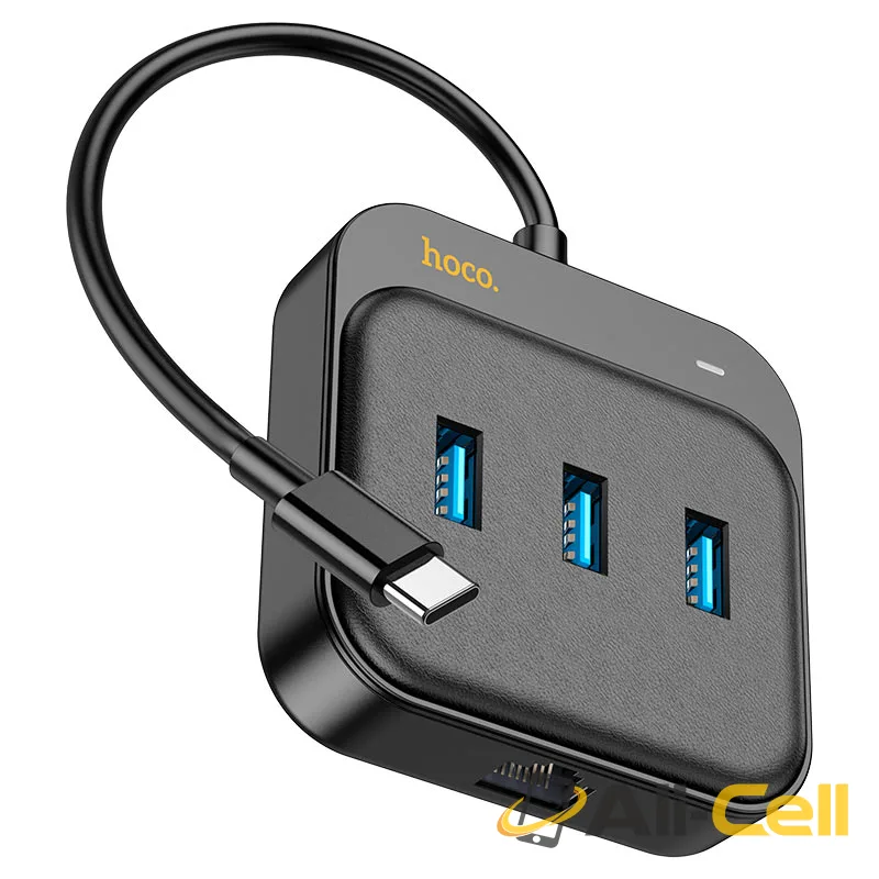 Type-C hub “HB35 Easy link” 3 × USB-A3.0 + RJ45 (Hb35 Usb3 Black) — 3