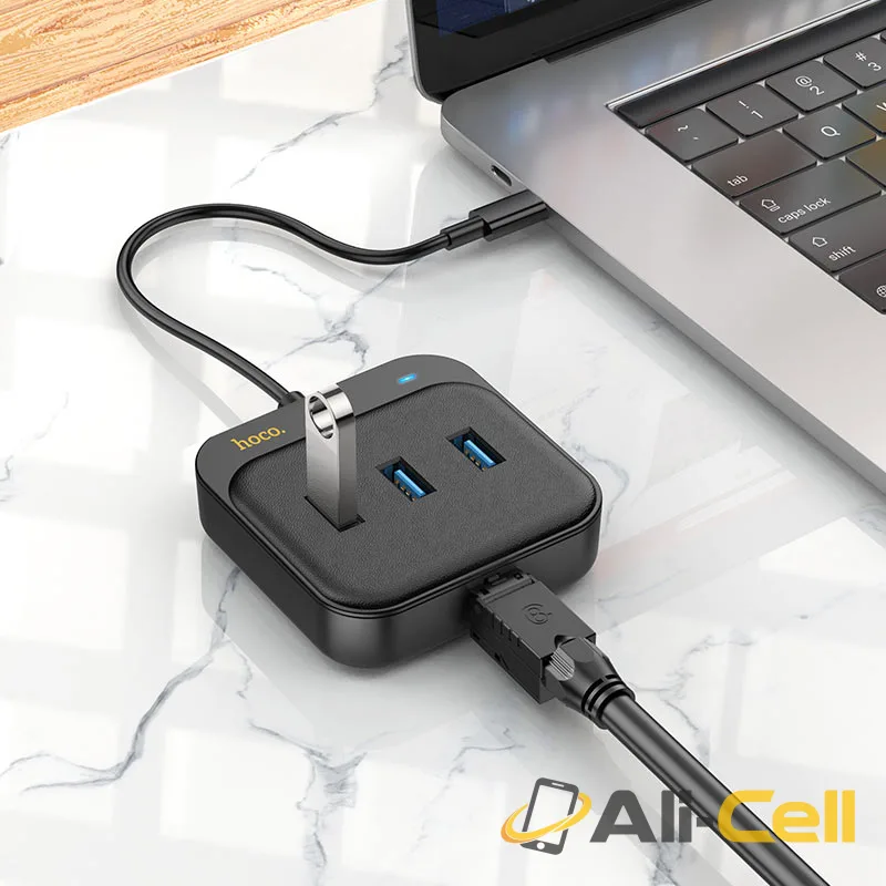 Type-C hub “HB35 Easy link” 3 × USB-A3.0 + RJ45 (Hb35 Usb3 Black) — 6